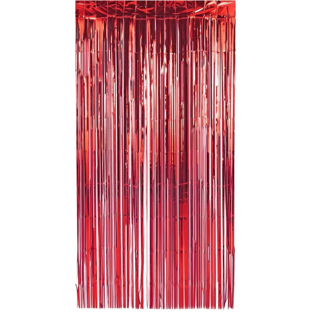 Cortina Para Decoracao Metalizada Vermelho 1X2M Make+ (Unidade) - imagem 3