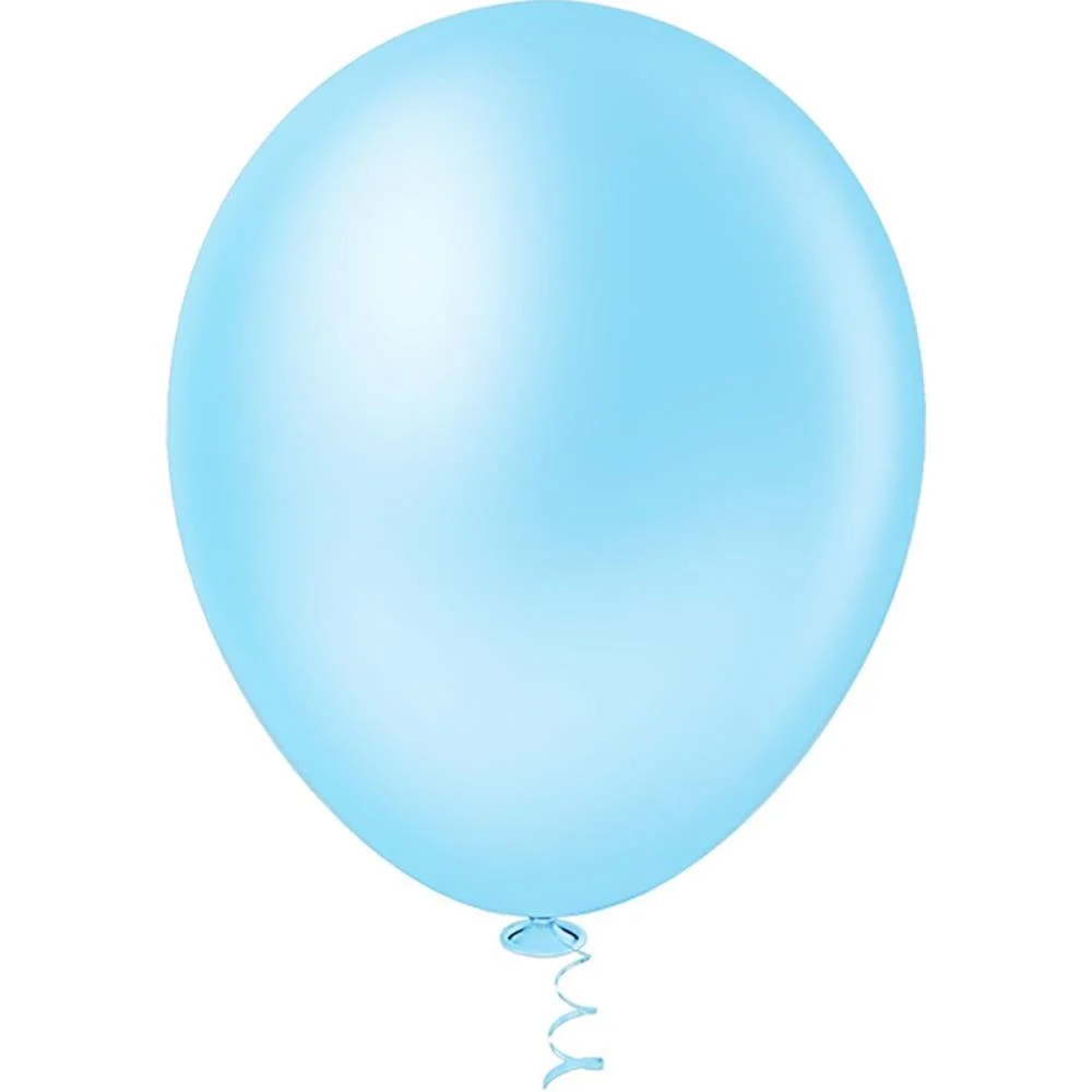 Balao 9 Liso Azul Claro Gran Festa Riberball (Pct.c/50) - imagem 2