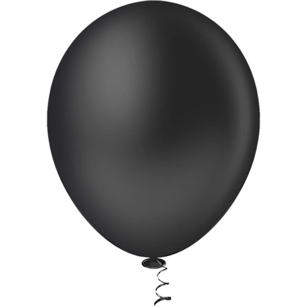 Balao 9 Liso Preto Gran Festa Riberball (Pct.c/50) - imagem 3