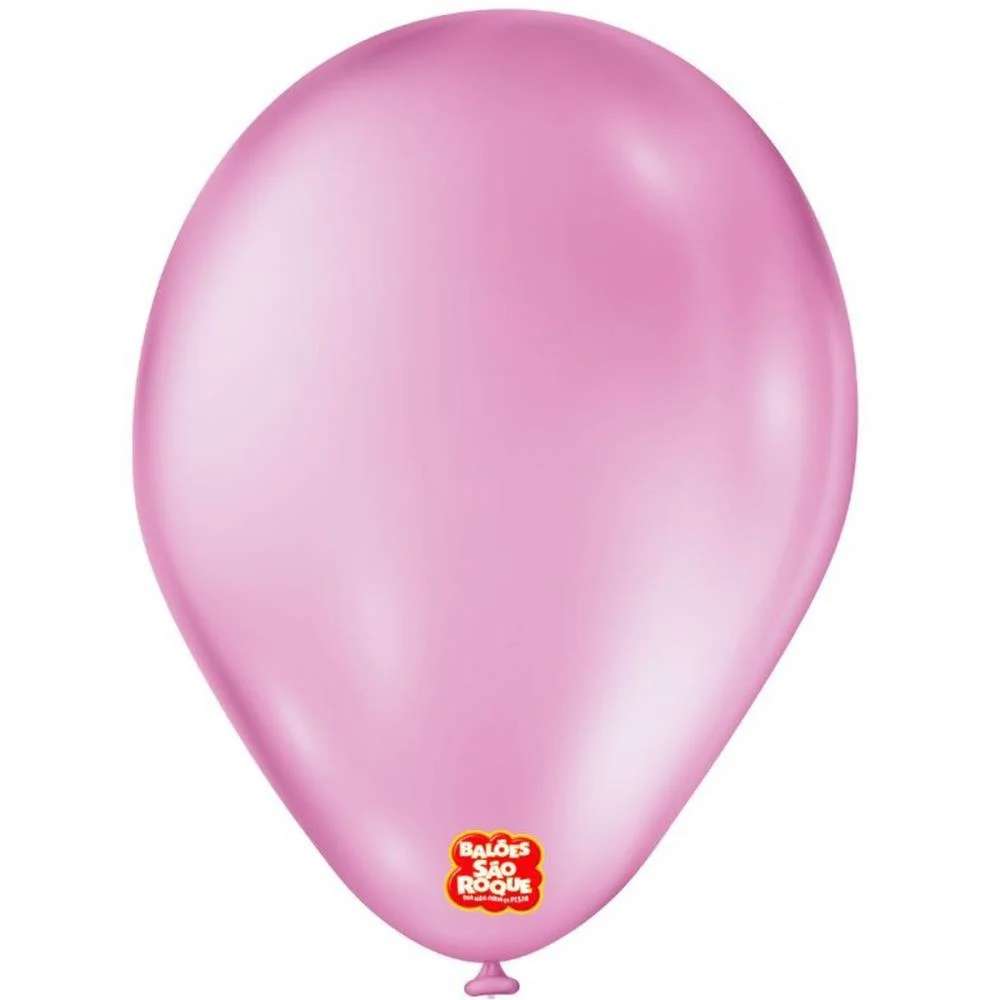 Balao 7 Liso Rosa Chiclete Imperial Sao Roque (Pct.c/50) - imagem 3