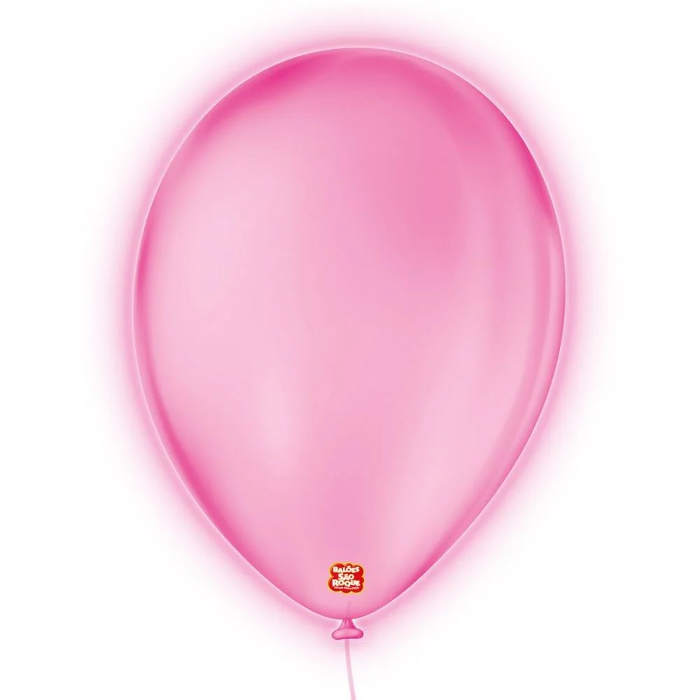 Balao 9 Liso Neon Rosa Imperial Sao Roque (Pct.c/25) - imagem 3