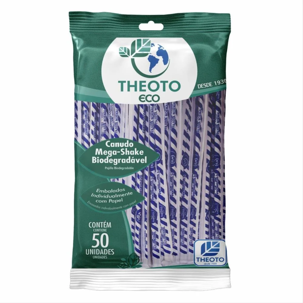 Canudo Biodegradavel Mega Drink Theoto (Pct.c/50) - imagem 3