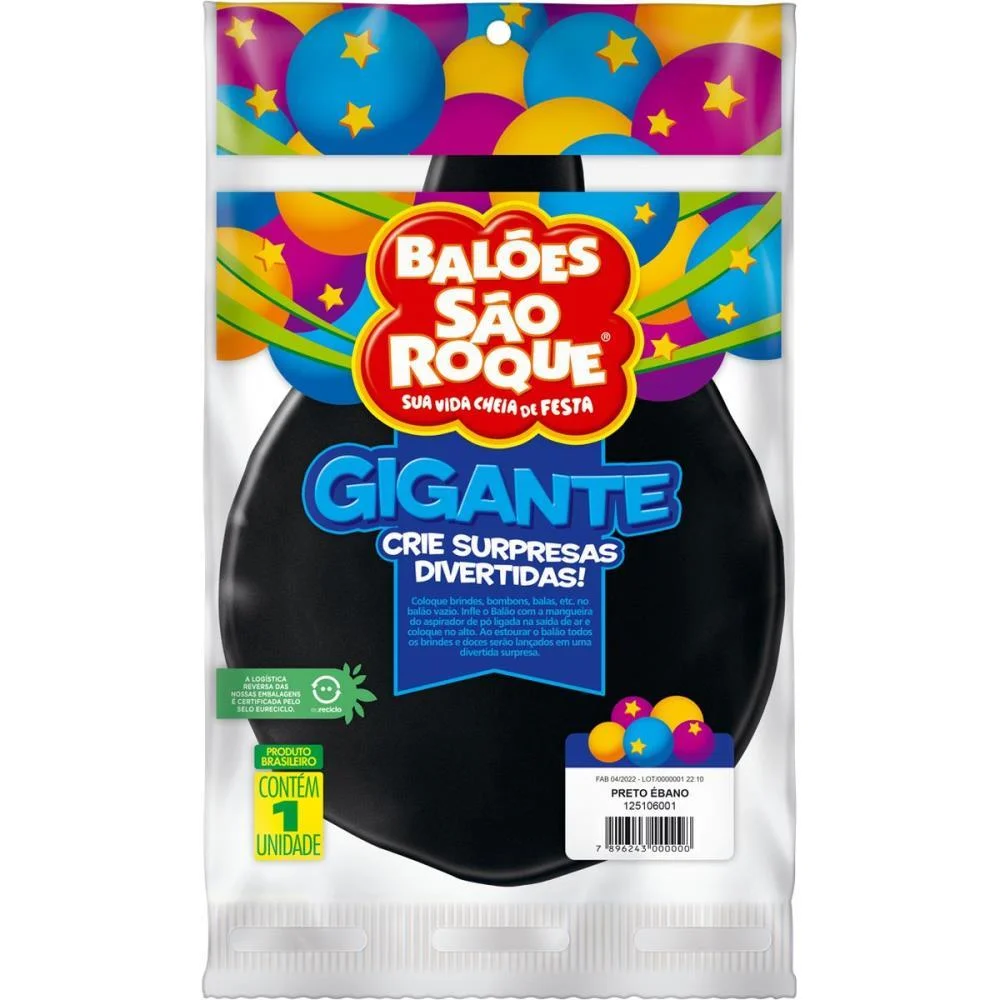 Balao Gigante Preto Sao Roque (Unidade) - imagem 4