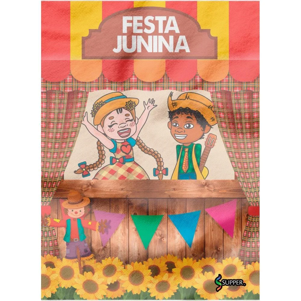 Festa Junina Tnt 1,40M Painel Barraca Supper (Rl-25Mts) - imagem 2