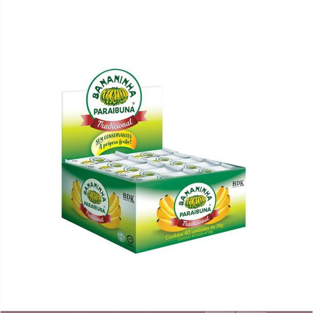 Doce Bananinha Tradicional 36G. Bananinha Paraibuna C/ 40 Unidades - imagem 2