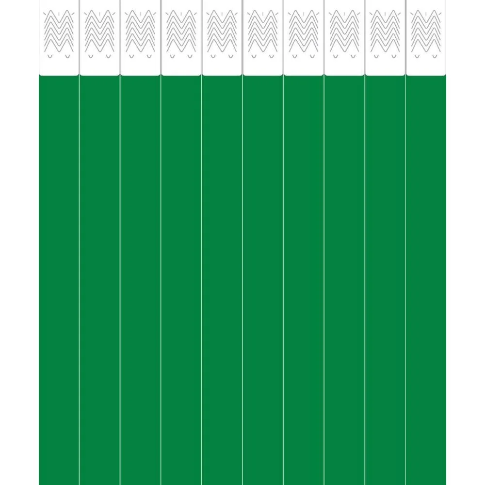 Pulseira Identificacao Tyvek Verde Bandeira Tecnomidia (Pct.c/50) - imagem 2