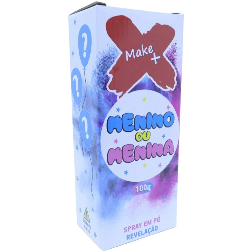Lancador De Confete Spray Po Revelacao Rosa Make+ (Unidade) - imagem 8