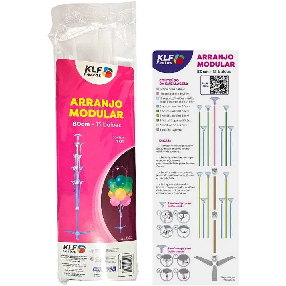 Suporte Para Balao Kit Arranjo 80Cm P/13 Baloes Klf Festas (Unidade) - imagem 3
