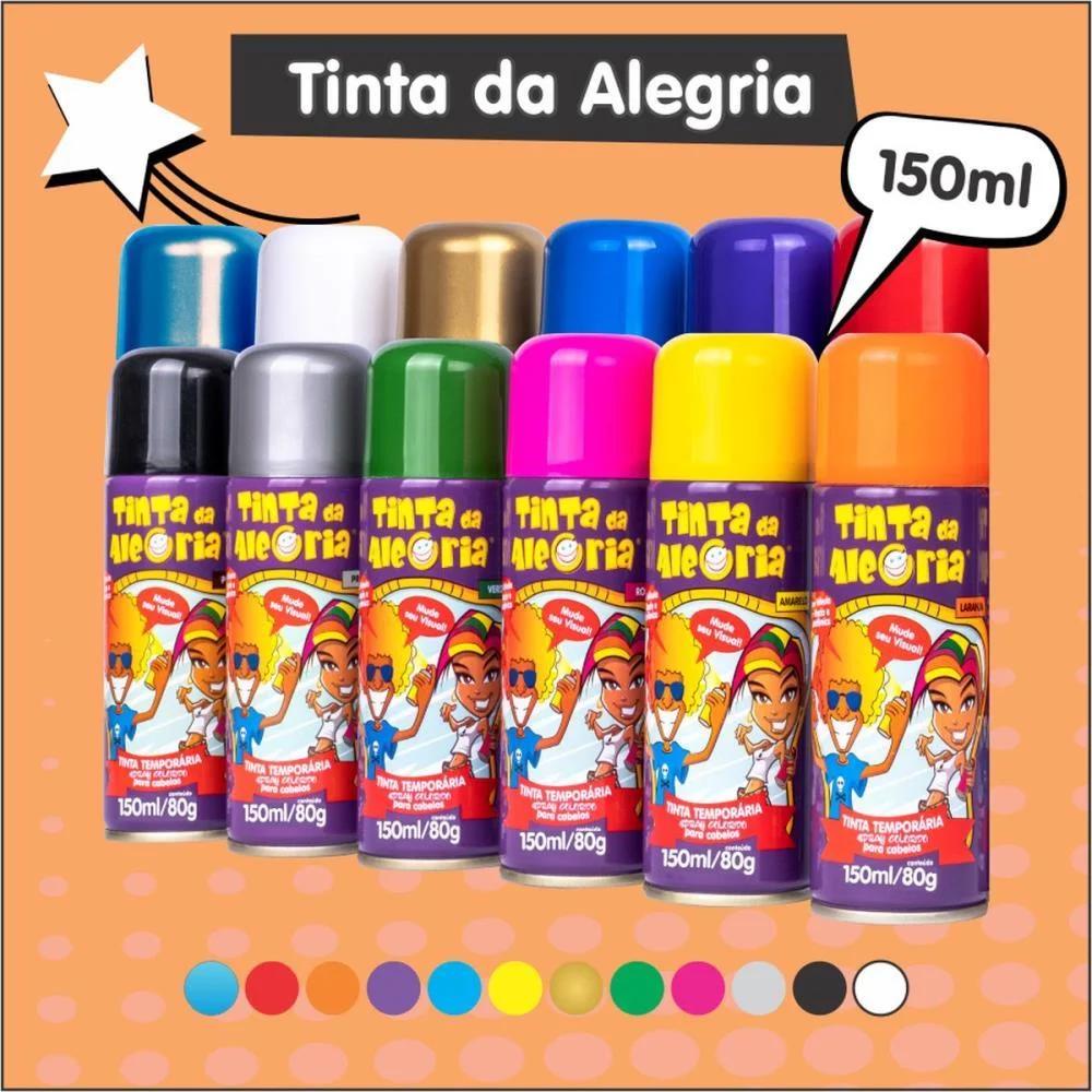 Pinta Cabelo 150Ml Laranja Dalegria (Cx.c/12) - imagem 4