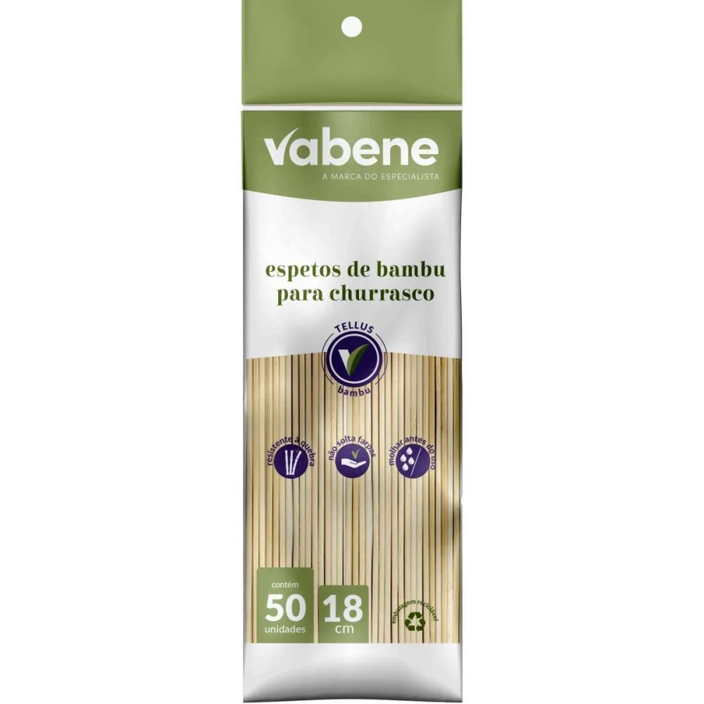 Espeto Madeira 18Cm Bambu Vabene (Pct.c/50) - imagem 3