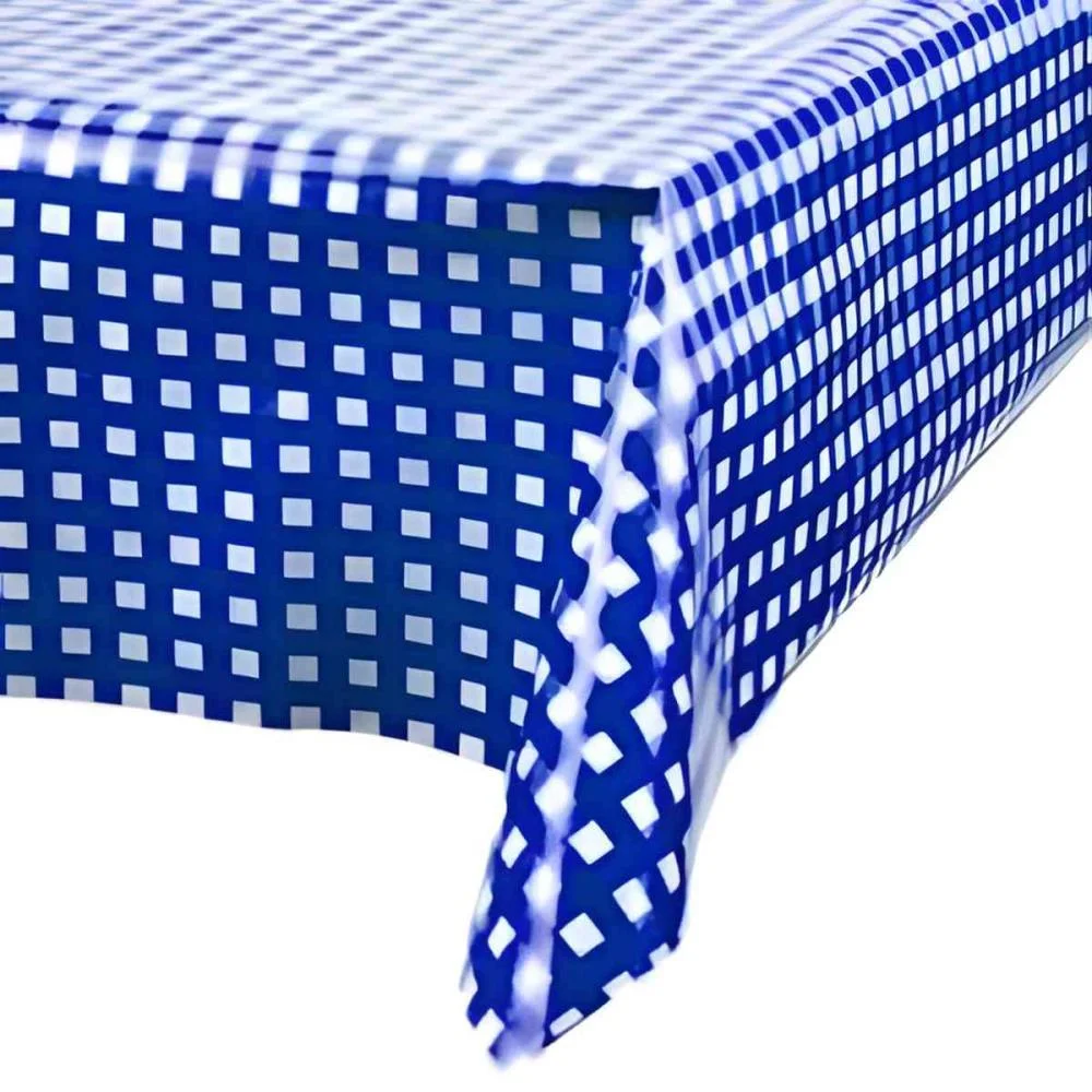 Toalha Plastica 78X78Cm Xadrez Azul Escuro Xingo Embalagens (Pct.c/10) - imagem 2