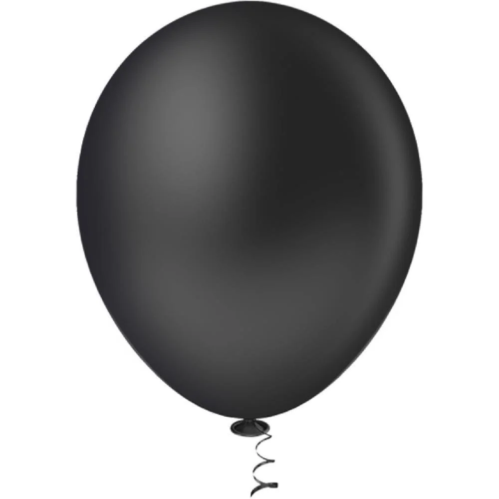 Balao 8 Liso Preto Pic Pic Riberball (Pct.c/50) - imagem 2