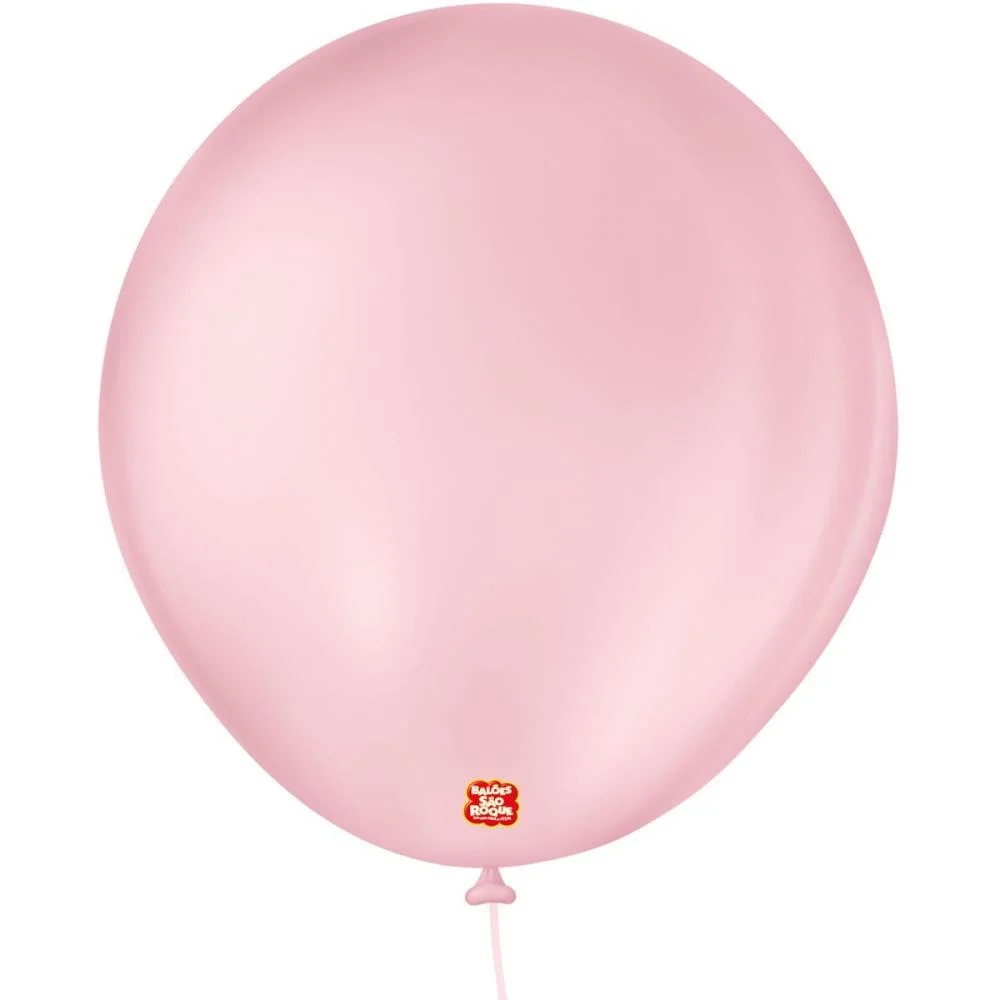 Balao 8 Liso Rosa Baby Sao Roque (Pct.c/50) - imagem 2