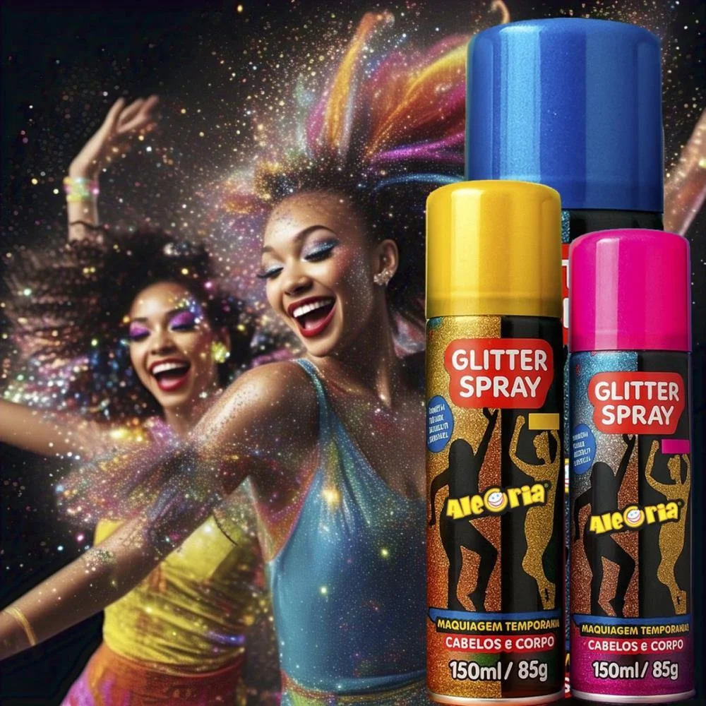 Pinta Cabelo 150Ml Glitter Cabelo/Corpo Pra Dalegria (Cx.c/12) - imagem 3