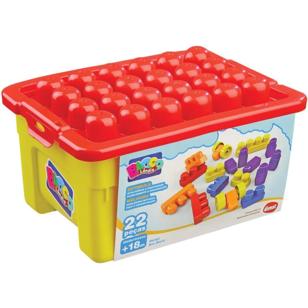 Brinquedo Para Montar Box Block C/22 Pecas Dismat (Unidade) - imagem 2
