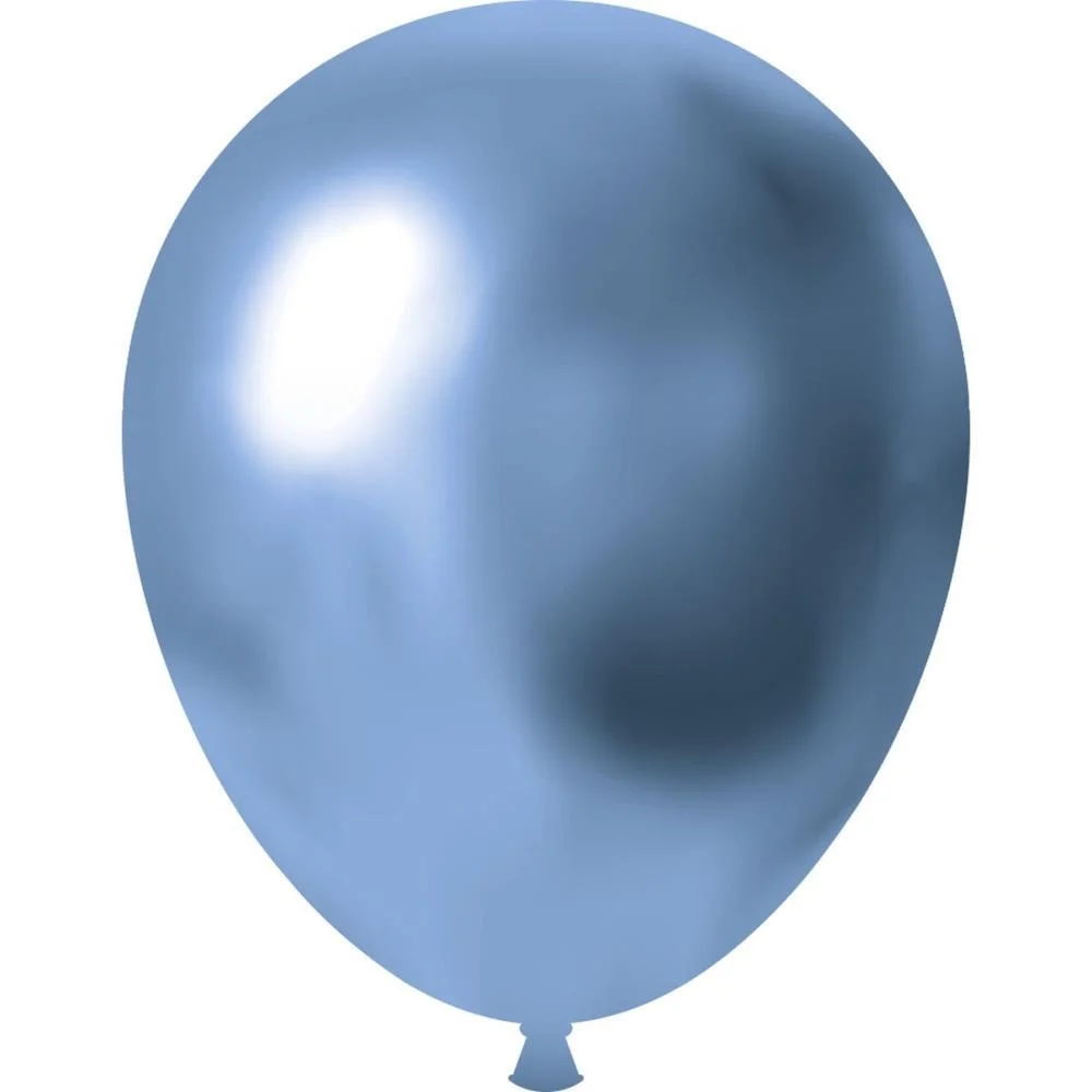 Balao 9 Liso Cromado Azul Metalico Festcolor (Pct.c/25) - imagem 2
