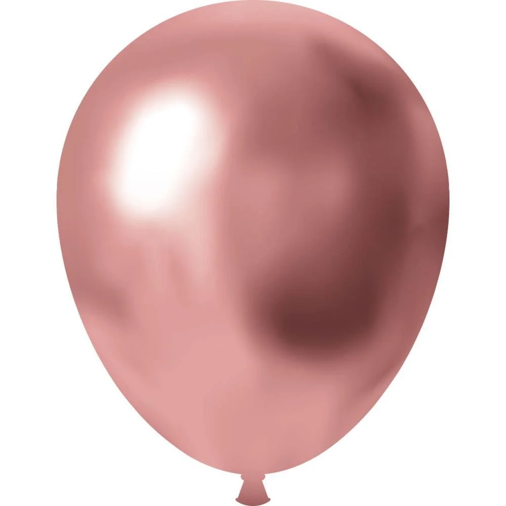 Balao 9 Liso Cromado Rosa Metalico Festcolor (Pct.c/25) - imagem 4