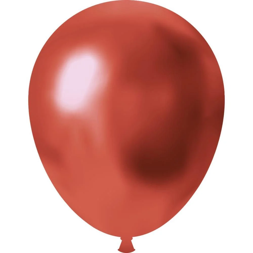 Balao 9 Liso Cromado Vermelho Metalico Festcolor (Pct.c/25) - imagem 2