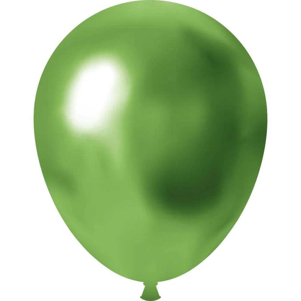 Balao 9 Liso Cromado Verde Metalico Festcolor (Pct.c/25) - imagem 2