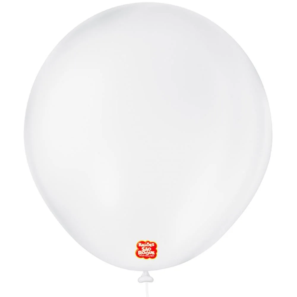 Balão 7 Liso Redondo Branco Polar Sao Roque (Pct.c/50) - imagem 3
