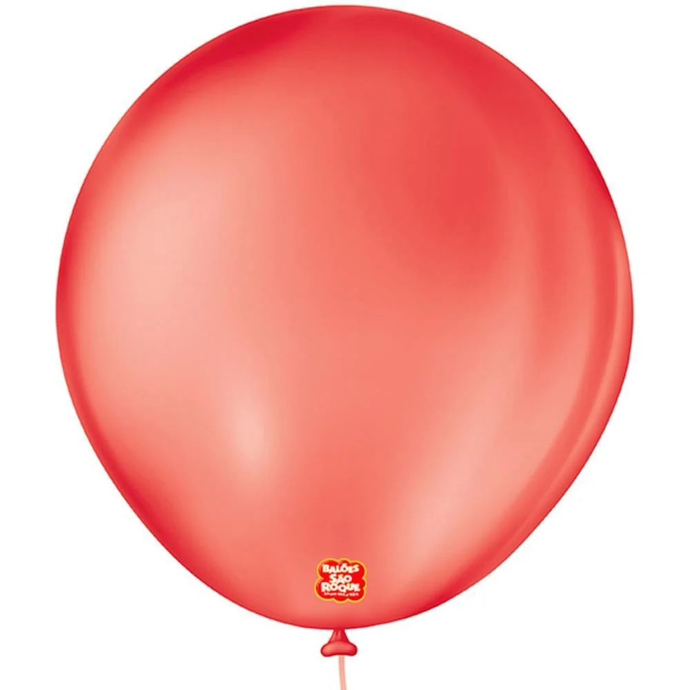 Balão 7 Liso Redondo Vermelho Quente Sao Roque (Pct.c/50) - imagem 2