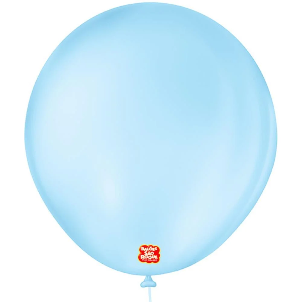 Balão 7 Liso Redondo Azul Baby Sao Roque (Pct.c/50) - imagem 4
