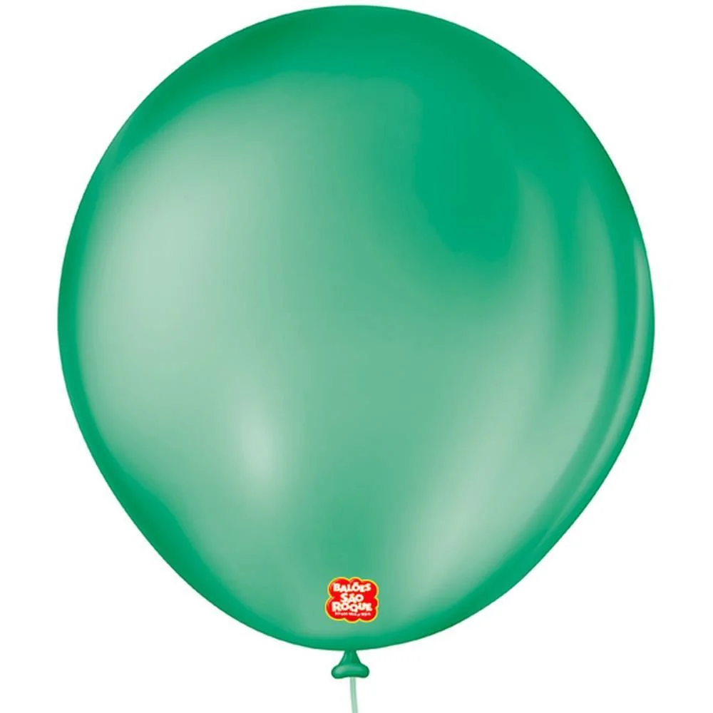 Balão 7 Liso Redondo Verde Folha Sao Roque (Pct.c/50) - imagem 3