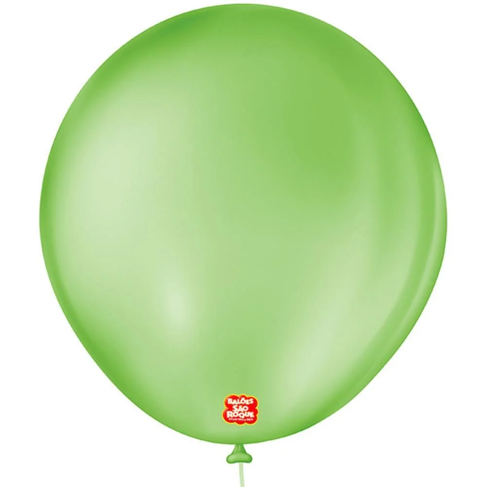 Balão 7 Liso Redondo Verde Maca Sao Roque (Pct.c/50) - imagem 4