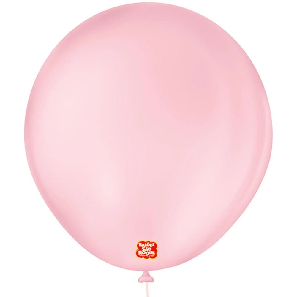 Balão 7 Liso Redondo Rosa Baby Sao Roque (Pct.c/50) - imagem 2