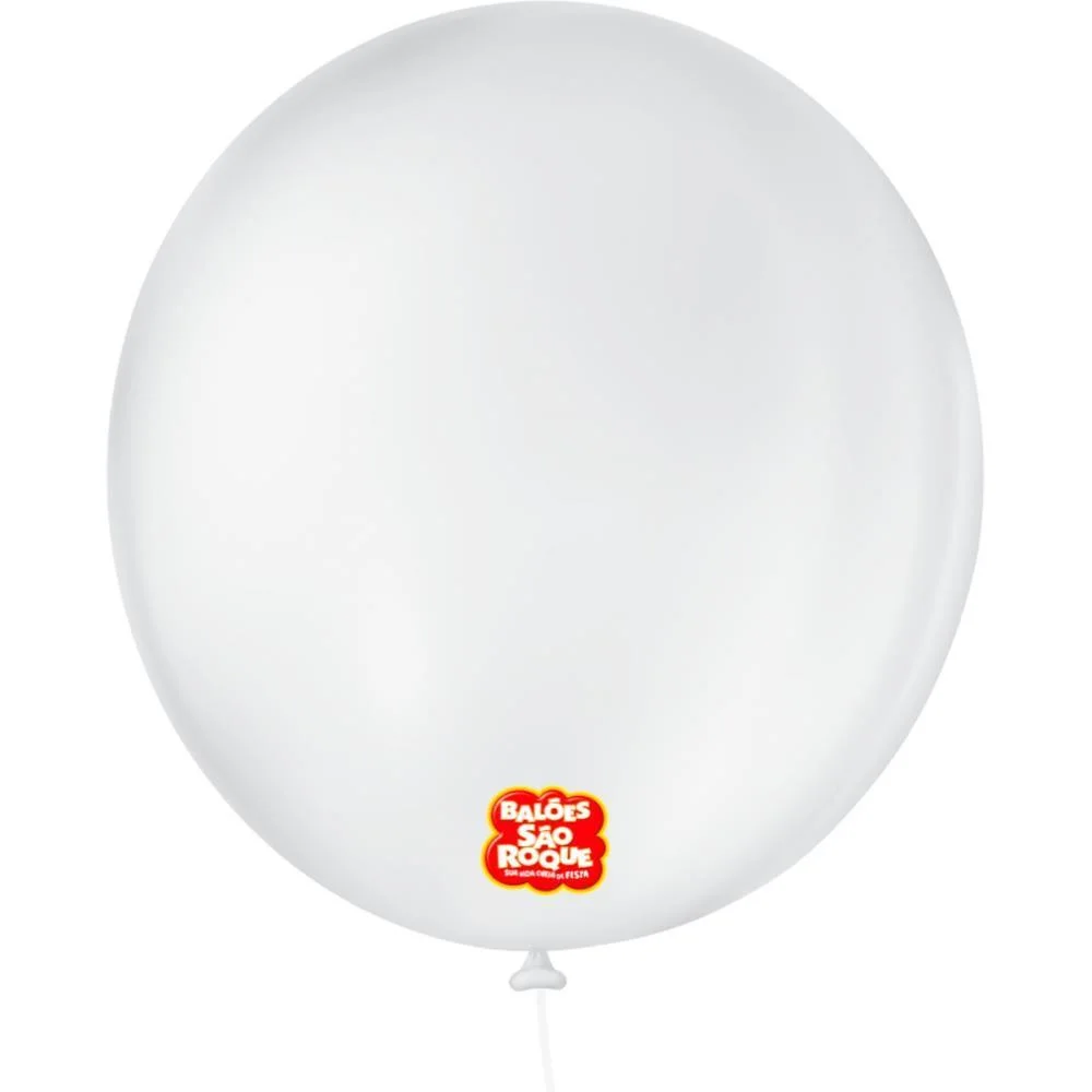 Balão 9 Liso Redondo Branco Polar Sao Roque (Pct.c/50) - imagem 4