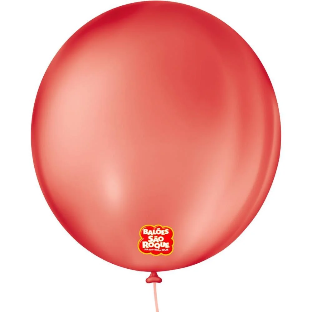 Balão 9 Liso Redondo Vermelho Quente Sao Roque (Pct.c/50) - imagem 2