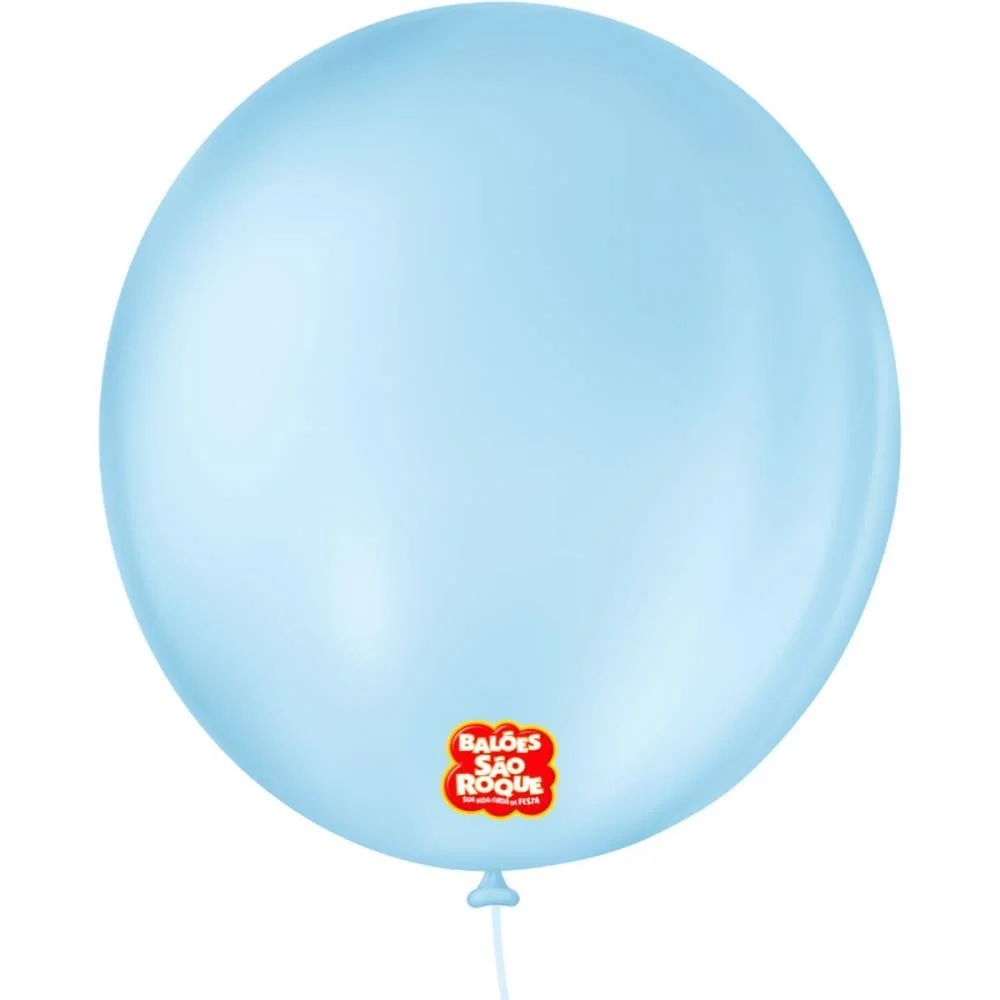Balão 9 Liso Redondo Azul Baby Sao Roque (Pct.c/50) - imagem 4