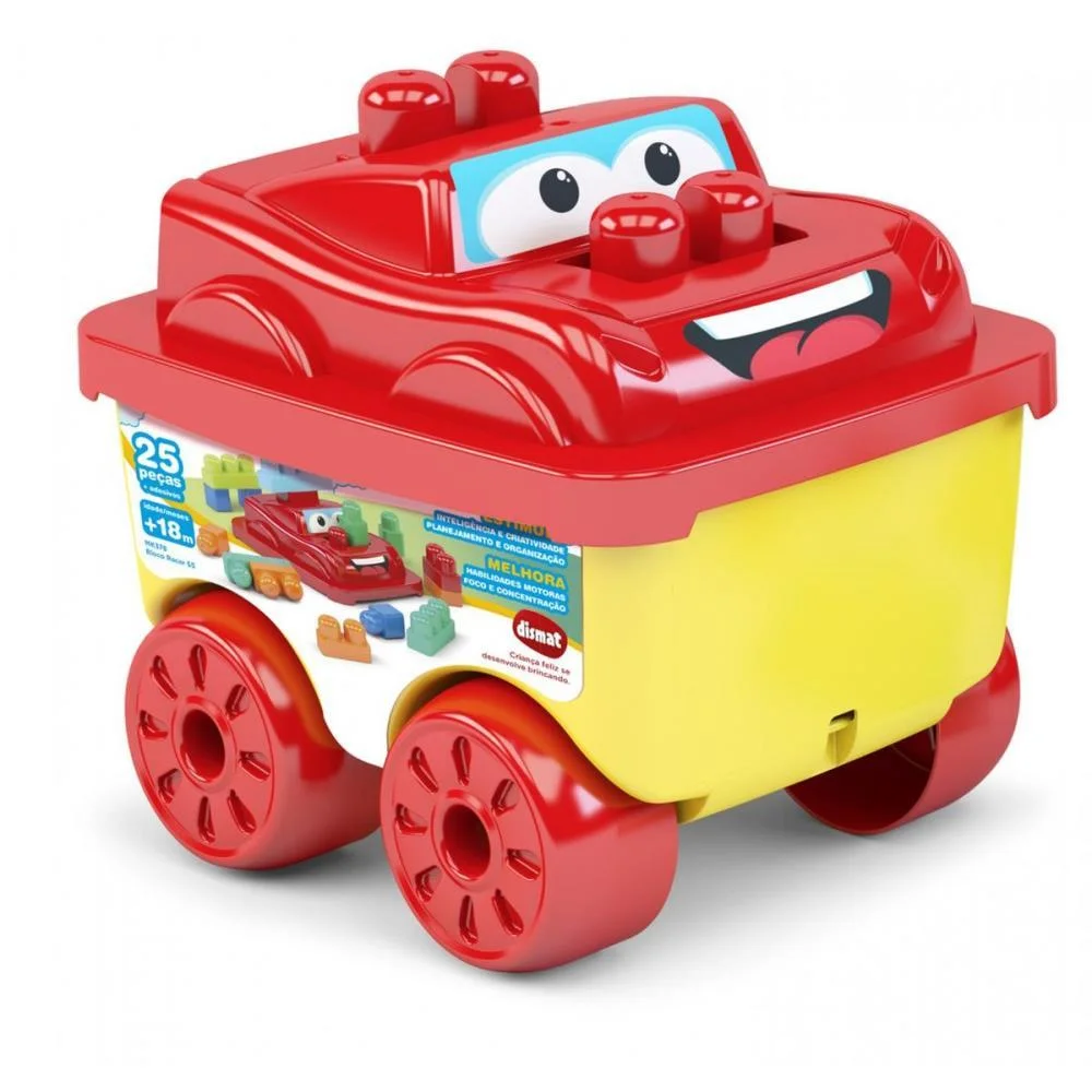 Brinquedo Para Montar Bloco Racer 55 25Pecas Dismat (Unidade) - imagem 3