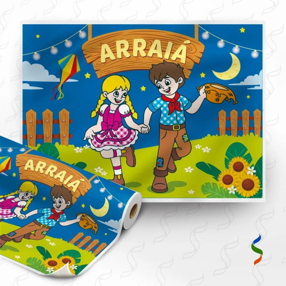Festa Junina Tnt 1,40M Painel Noite De Arra Supper (Rl-25Mts) - imagem 3