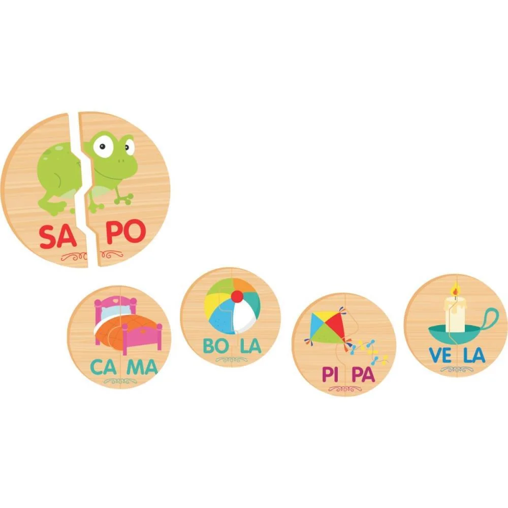 Brinquedo Educativo Silabas Em Madeira 40Pcs Nig Brinquedos (Unidade) - imagem 4
