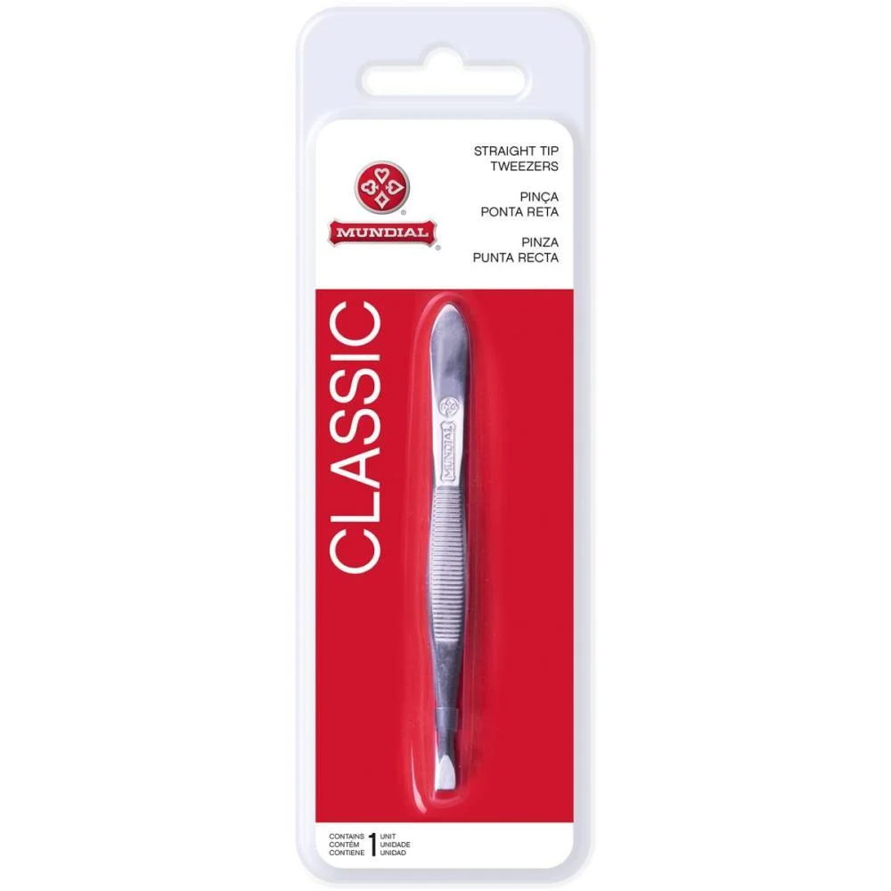 Pinca Depilatoria Classic Longa Aco Inox Pt.reta Mundial - imagem 4