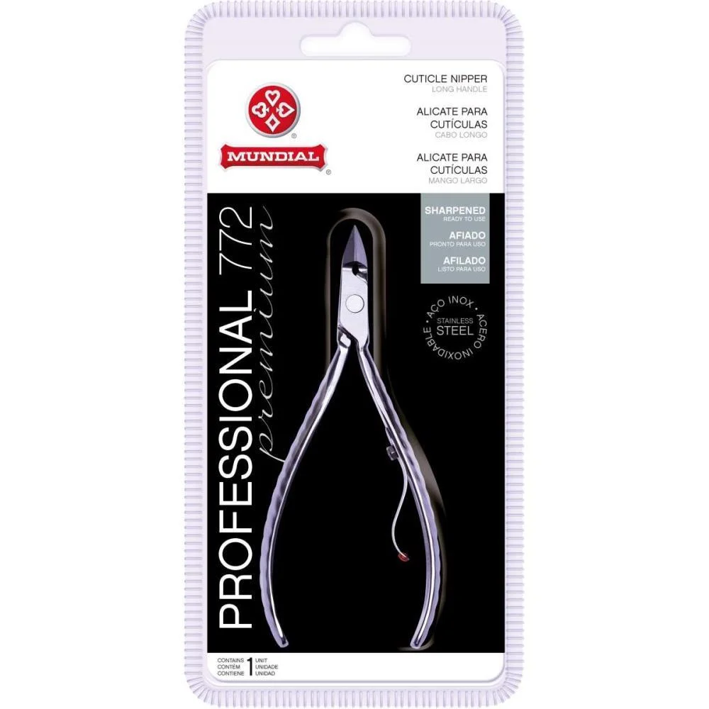 Alicate Higiene Pessoal P/Cuticula Inox Gd Cabo Longo Mundial - imagem 3