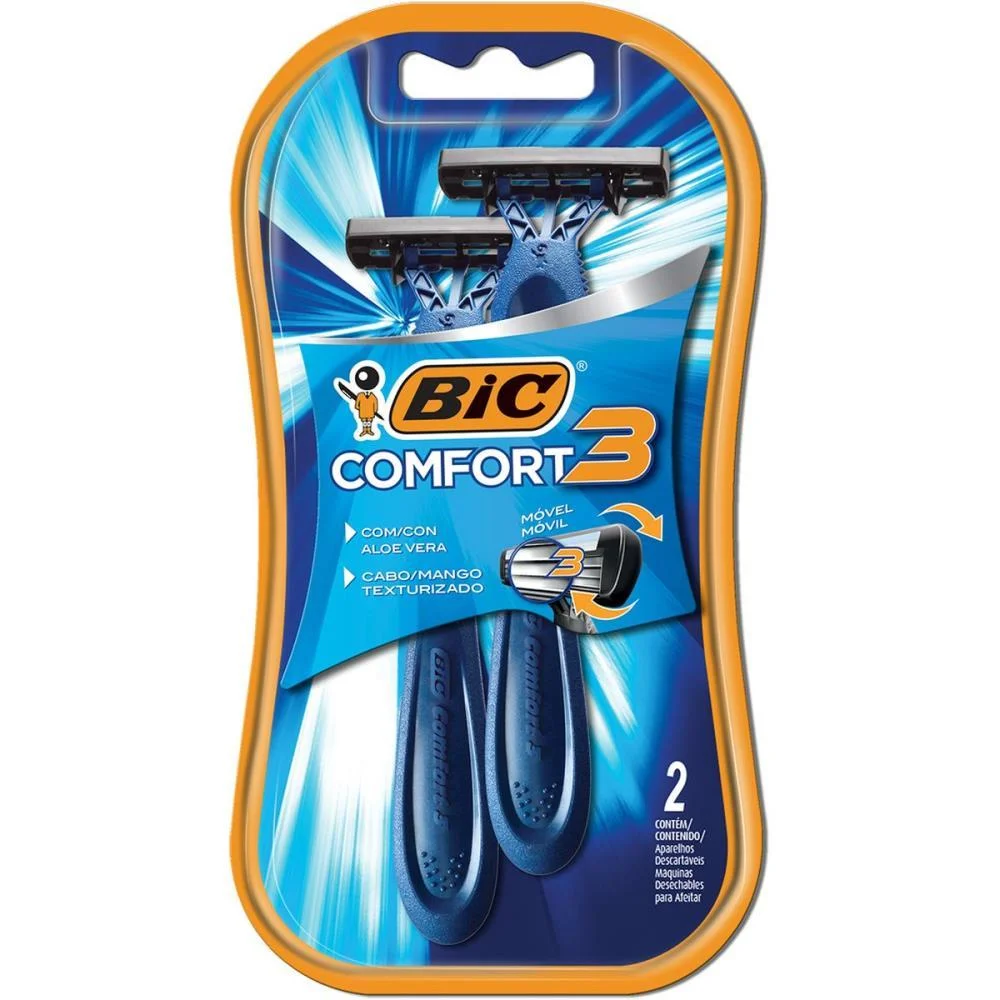 Barbeador Descartavel Comfort 3 Normal 12Blx2Un. Bic (Ct.c/24) - imagem 2
