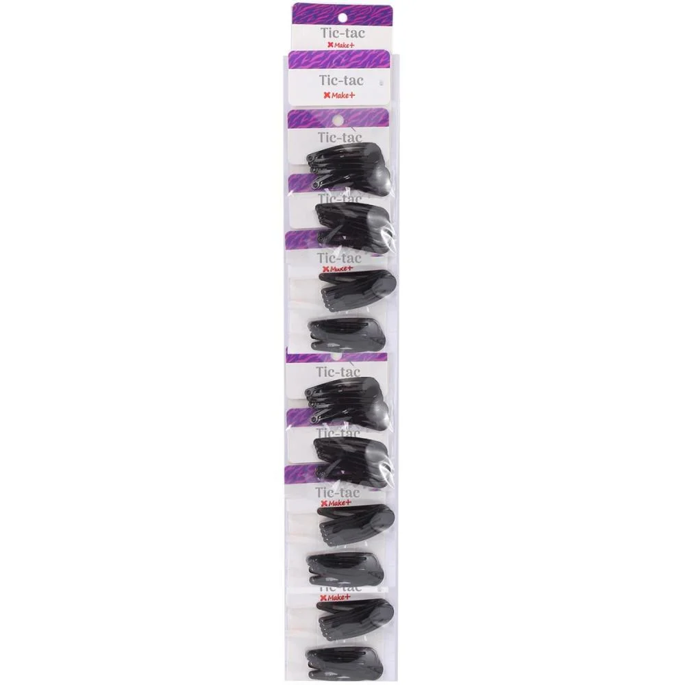 Acessorio Para Cabelo Tic Tac Preto 5Cm Bl.c/06 Make+ (Pct.c/10) - imagem 3