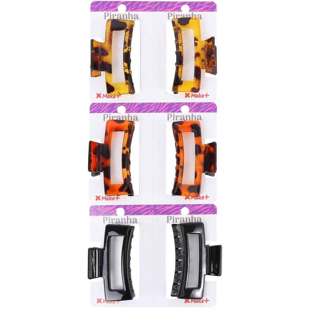 Acessorio Para Cabelo Piranha Retangular 6Cm Make+ (Pct.c/06) - imagem 3