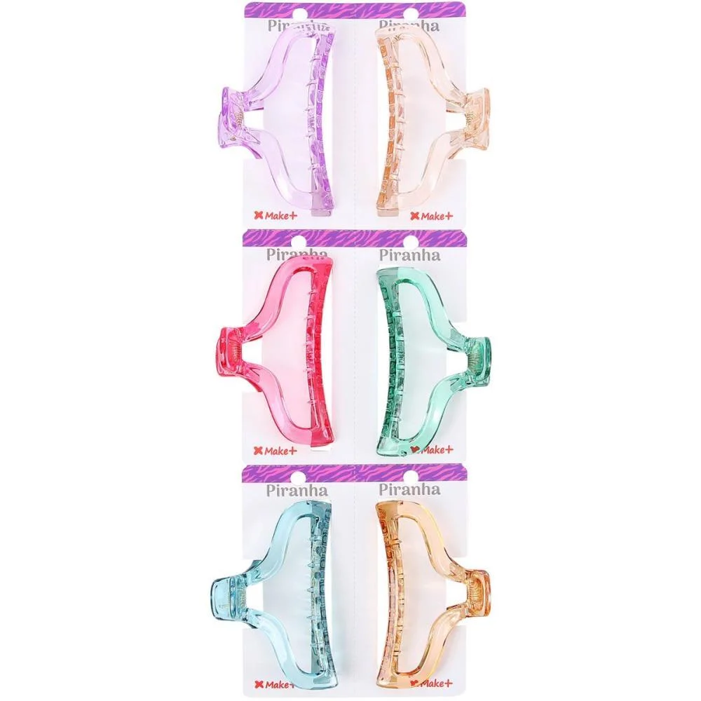 Acessorio Para Cabelo Piranha Cristal 9Cm Make+ (Pct.c/06) - imagem 2