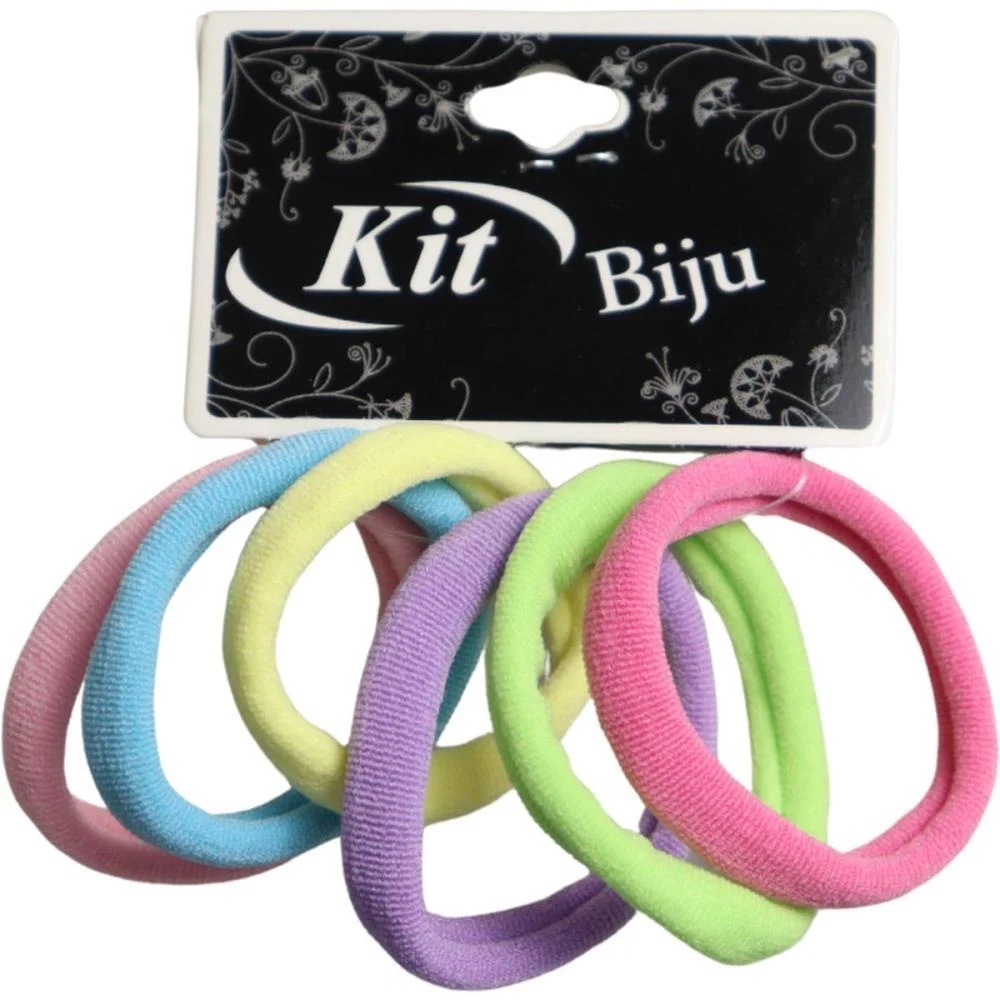 Acessorio Para Cabelo Elastico Color Mix 02 4Cm C/06 Kit (Pct.c/12) - imagem 2