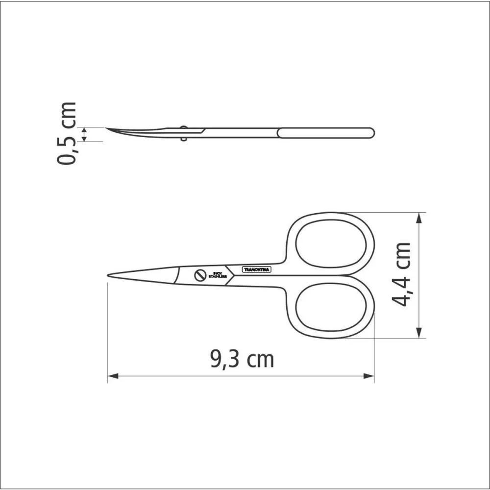 Tesoura Higiene Pessoal P/Unha E Acabamentos Aco Inox Tramontina (Unidade) - imagem 4