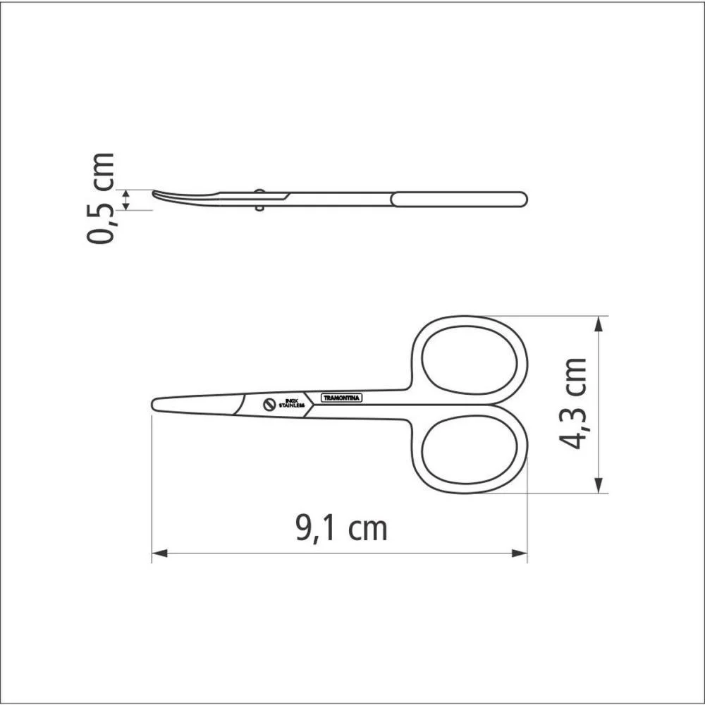 Tesoura Higiene Pessoal P/Unha Bebe Aco Inox Tramontina (Unidade) - imagem 4