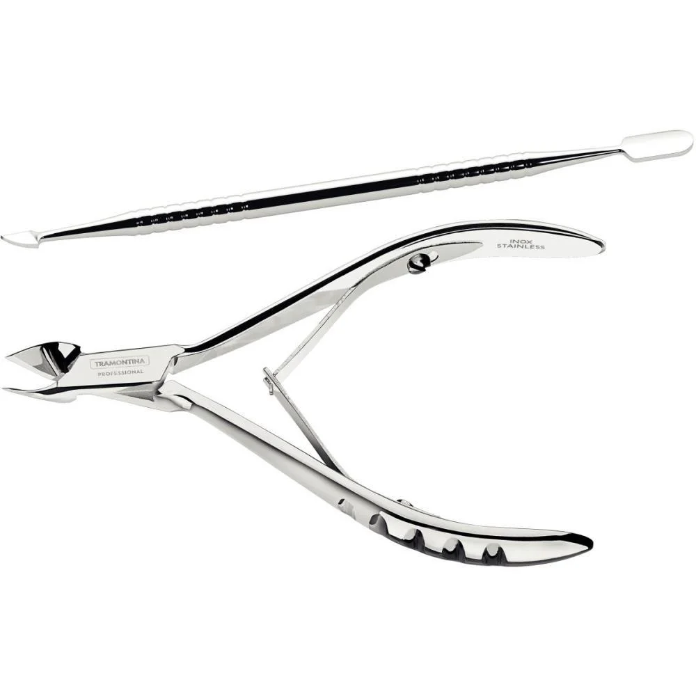 Alicate Higiene Pessoal Jogo P/Cuticulas Aco Inox 2Pcs Tramontina - imagem 4
