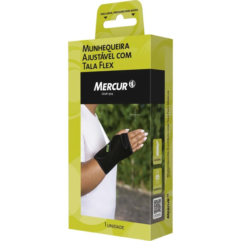 Ortopedico Munhequeira Ajust. C/Tala Flex Mercur (Unidade) - imagem 4