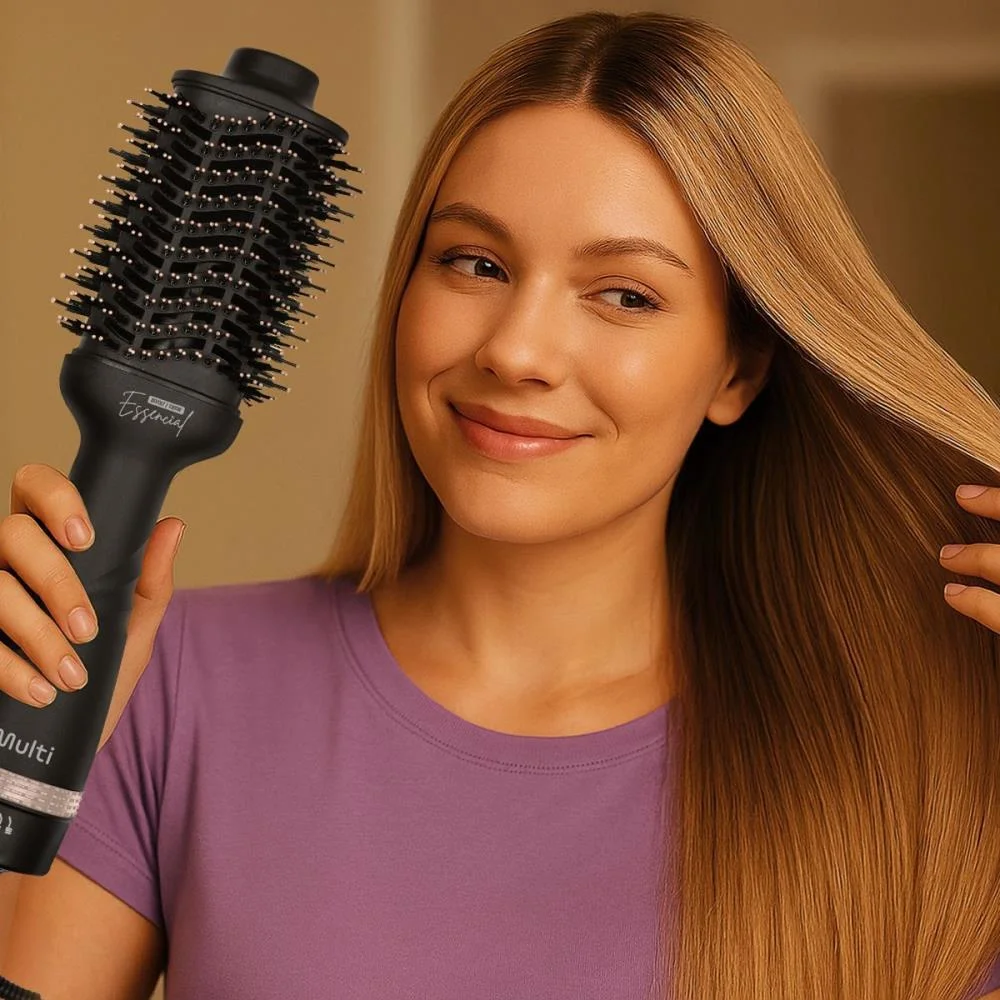 Escova De Cabelo Alisadora Secadora Essencial 1300W Bivol Multi - imagem 9