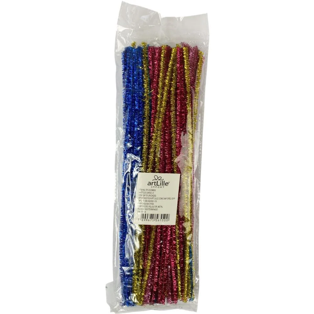 Acessorio Para Cabelo Haste De Chenille Sort C/Brilh Art Lille (Pct.c/100) - imagem 4