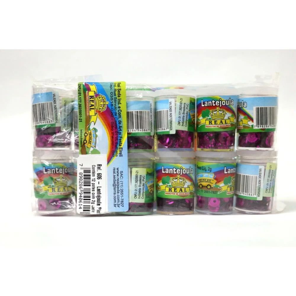 Lantejoula Metalizada Potes 2G. N.06 Pink Real Seda (Pct.c/12) - imagem 2