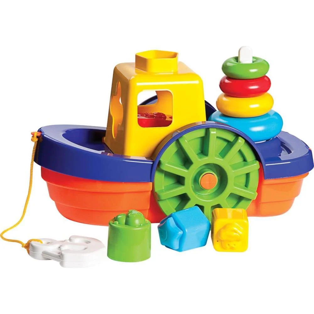 Brinquedo Educativo Barco Didatico C/Blocos E Anco Merco Toys (Unidade) - imagem 2